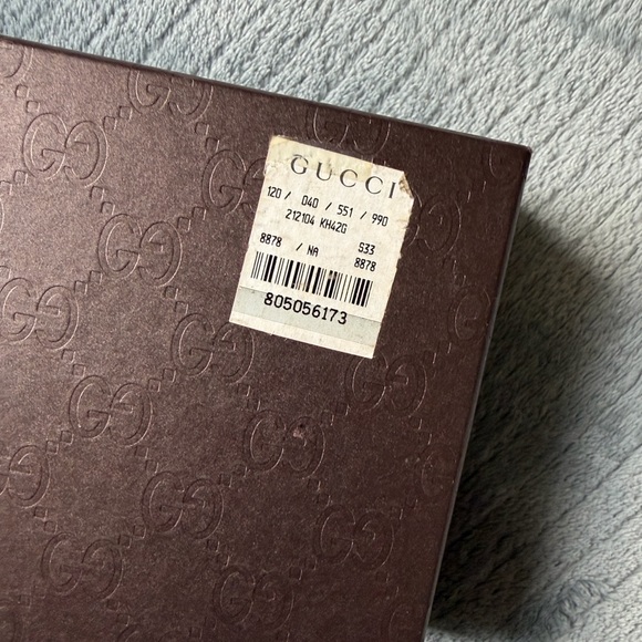 Gucci Carbon Fiber Long Wallet Black Checkbook Style w/ original dust bag & box - Picture 14 of 15